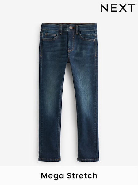 Indigo Skinny Fit Mega Stretch Adjustable Waist Jeans (3-16yrs) (336908) | €17.50 - €24