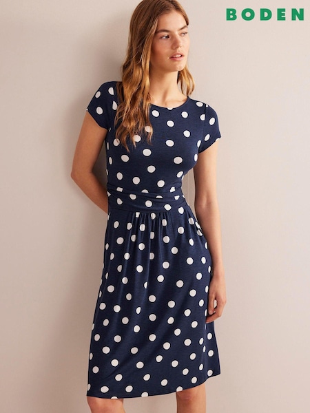 Boden Dark Blue Amelie Jersey Dress (336988) | AED160