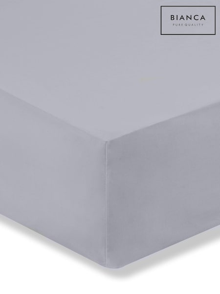 Bianca Grey 200 Thread Count 100% Cotton Percale Extra Deep Fitted Sheet (337180) | €24 - €33