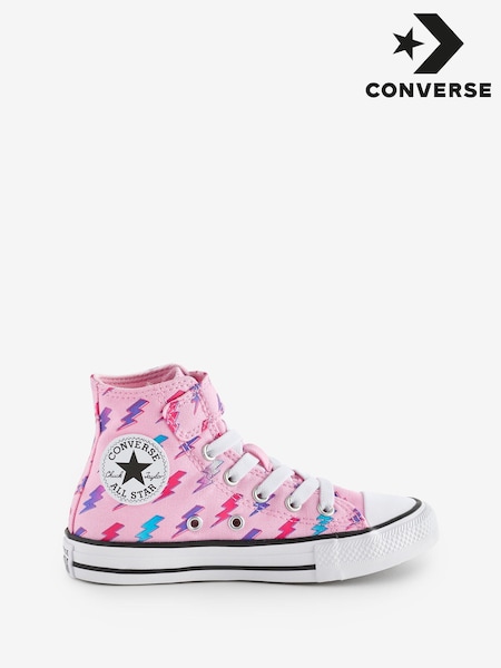 Converse Pink Junior Chuck Taylor Lightening Bolt 1V Trainers (337272) | AED116