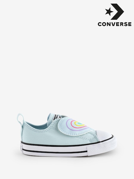 Converse Blue Chuck Taylor Rainbow Heart 1V Easy On Infant Trainers (337362) | AED129