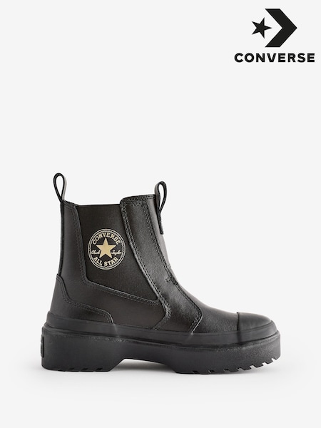 Converse Black Chuck Taylor Youth Lugged Chelsea Boots (337391) | €41
