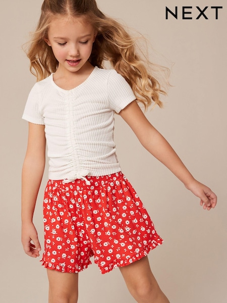 Red Floral Pull On Skort (3-16yrs) (337623) | € 4 - € 7