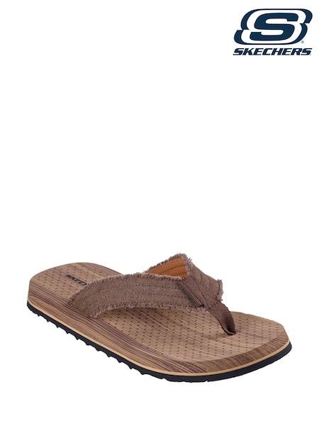 חום - Skechers Mens Tantric Fritz Sandals (338064) | ‏171‏₪