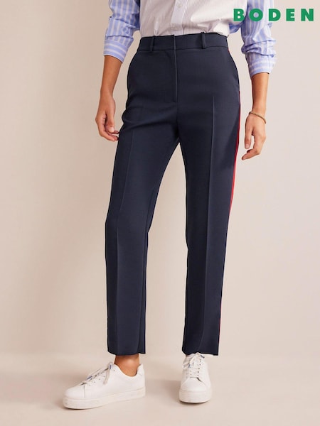Boden Dark Blue Chrome Petite Kew Side Stripe Trousers (338498) | 4,806 UAH