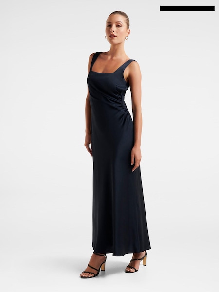 Albastru - Forever New Winnie Square Neck Ruched Midi Dress (338997) | 459 LEI