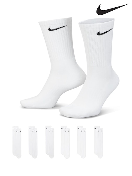Alb - Guler rotund - Nike Pachet perne de zi cu zi Șosete 6 Pachet (339374) | 149 LEI