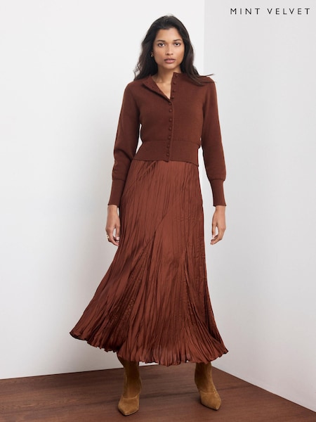 Brown - Mint Velvet Ultimate Multitasker Midi Dress