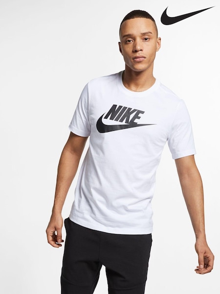 Nike White/Black Icon Futura T-Shirt (339742) | €30