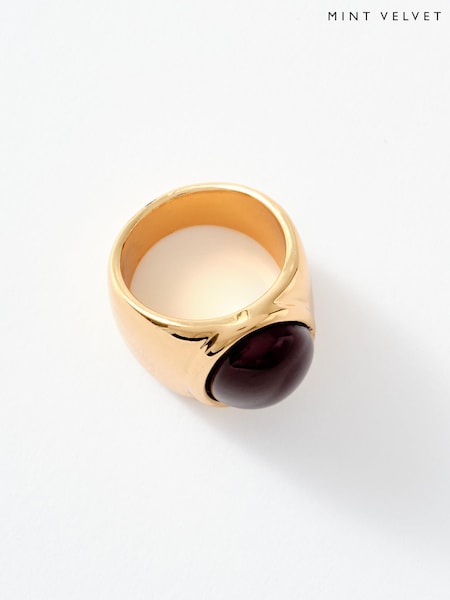 Tono dorado - Mint Velvet Resin Ring