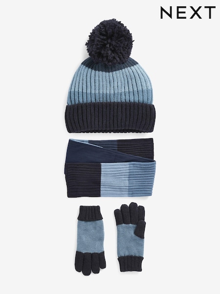 Mineralblau - Hat, Scarf and Gloves Set (3-16yrs) (340261) | 12 € - 14 €