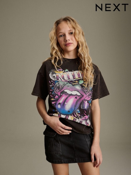 Grey Rolling Stones Oversized T-Shirt (3-16yrs) (340427) | AED23 - AED31
