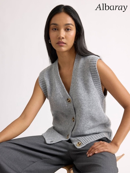 Grå - Albaray Cosy Button Tank Top
