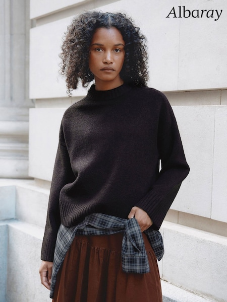 Brown - Albaray Cosy Drop Shoulder Jumper
