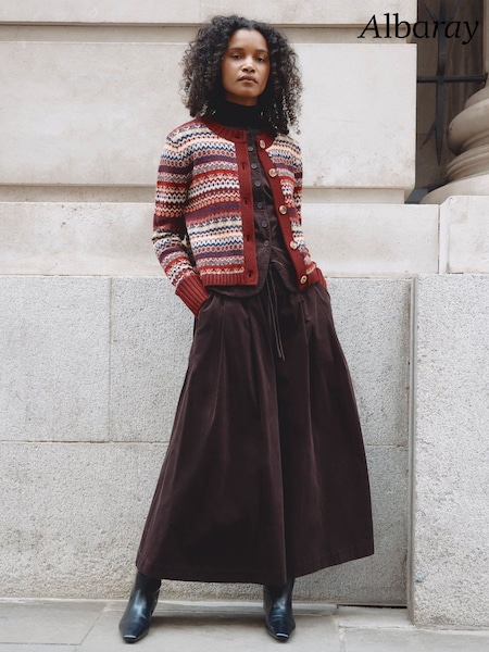 Brown - Albaray Baby Cord Culottes