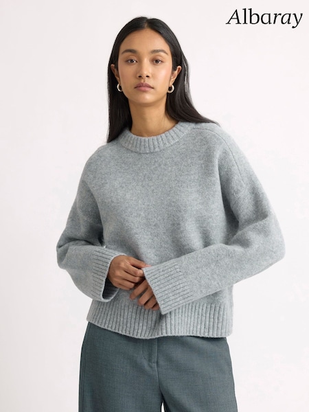 رمادي - Albaray Cosy Drop Shoulder Jumper