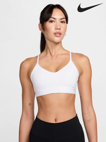 Nike White Indy Light Support Padded Sports Bra (341766) | €44