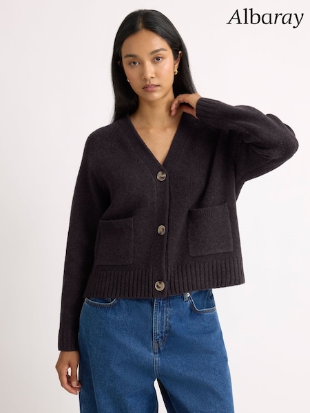 Brown - Albaray Cosy Relaxed Cardigan