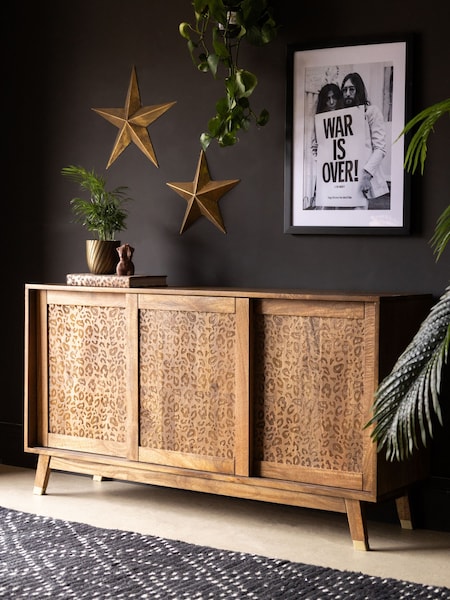 Rockett St George Mango Wood Leopard Print Large Sideboard (342023) | €1,260
