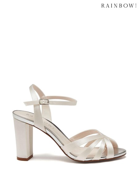 Rainbow Club Cream Wedding Blake Block Heel Bridal Sandals (342192) | €51