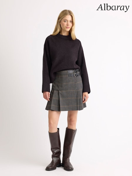 Grey - Albaray Short Plaid Kilt