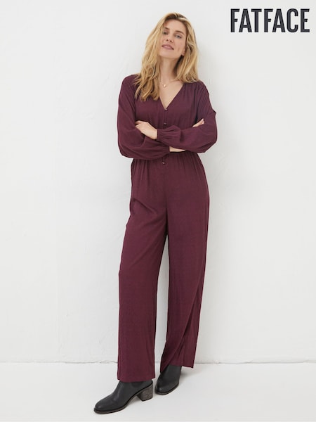 FatFace Purple Avery Wide Leg Jumpsuit (342804) | €53