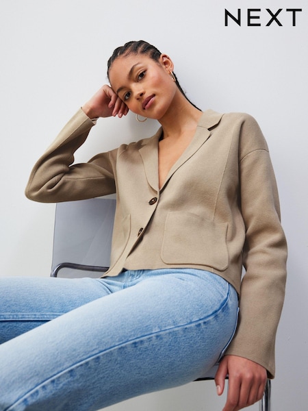 Piatră - 100% Cotton Knitted Blazer Cardigan (342892) | 255 LEI