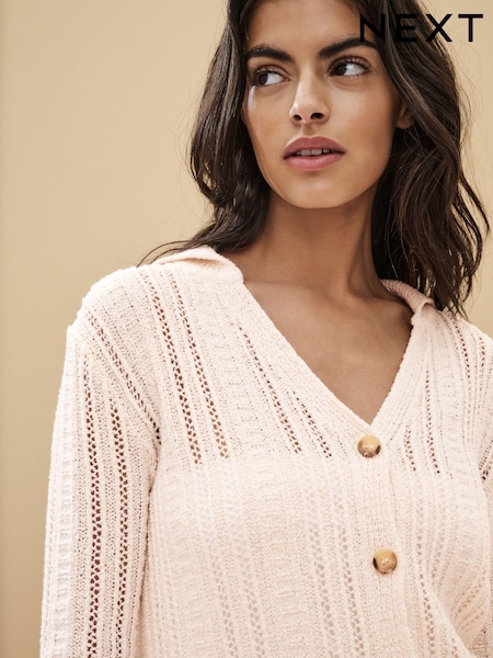 Bela - Stitch Detail Collar Cardigan (343133) | € 22