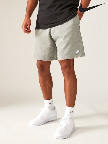 Mörk Grå - Nike Club Knit 100% Cotton Shorts (343365) | kr800
