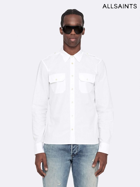 White - Regular Allsaints West Long Sleeve Shirt