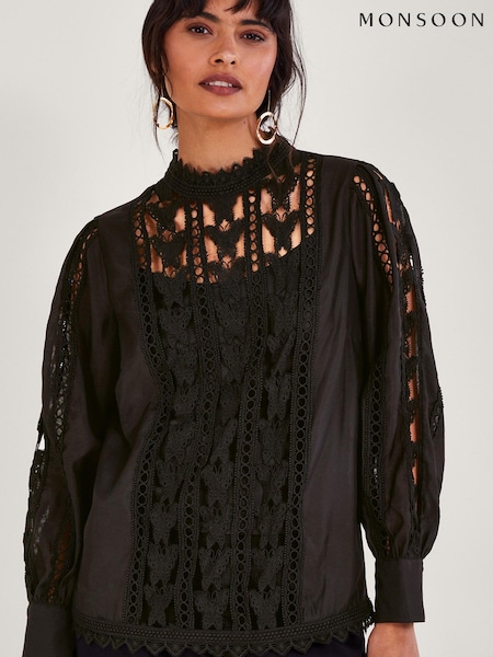Monsoon Lola Butterfly Black Blouse (343599) | €20