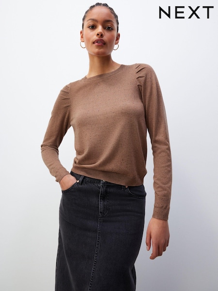 Camel Brown Crew Neck Long Sleeve Jumper (343766) | €22