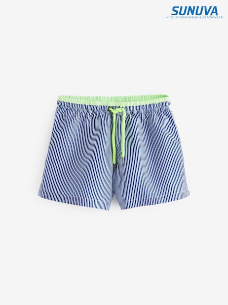 Boys Navy Stripe Swim Shorts (343921) | $104 - $110