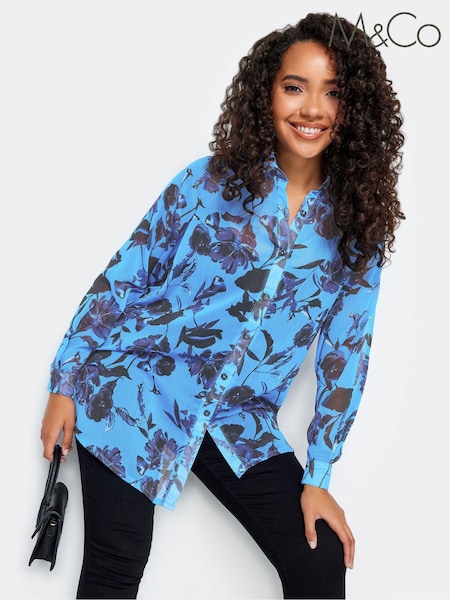 M&Co Blue Long Line Shirt (344170) | €42