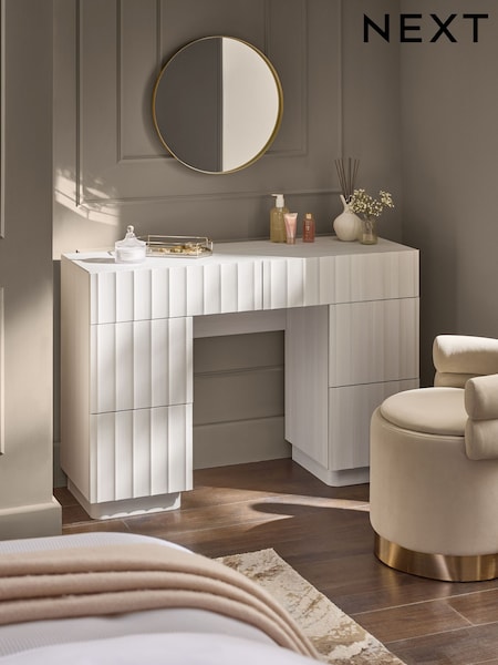 White Kendal Oak Effect Console Dressing Table (344190) | €650