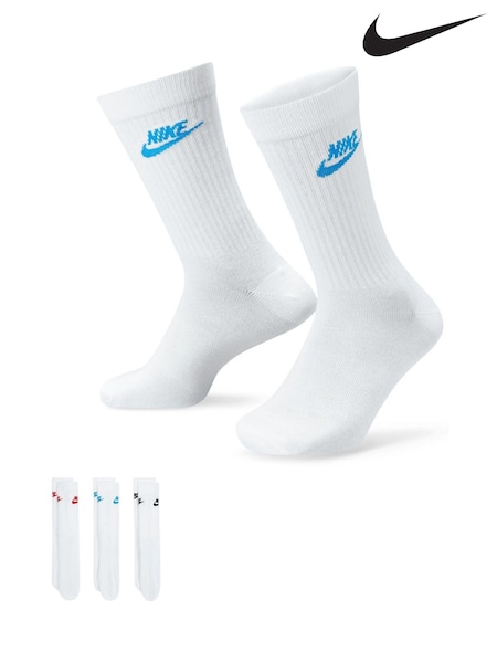 Nike White/Multi Everyday Essential Socks 3 Pack (344931) | €21.50