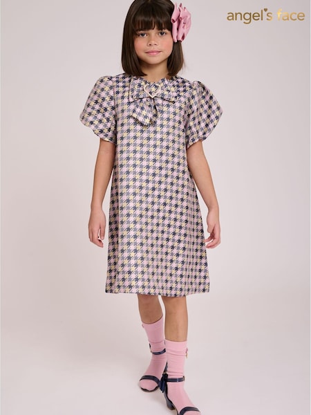 Angels Face Lilac Purple Liliana Houndstooth Dress (345333) | €42 - €44