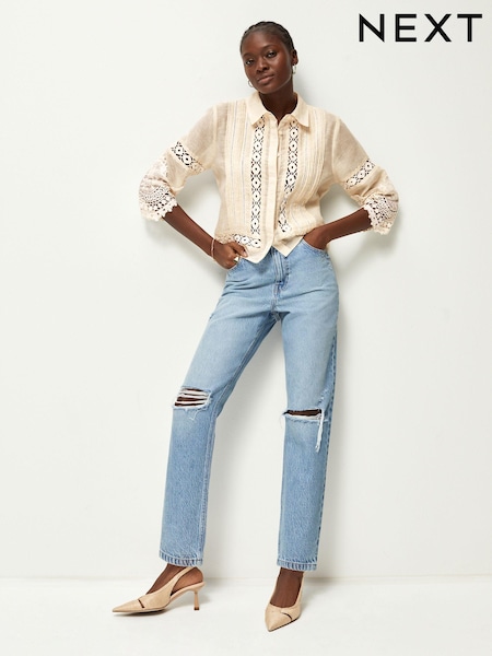 Mid Blue Rip Mom Jeans (345358) | €8