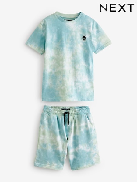 Mineralno zelena - 100% Cotton Tie Dye T-Shirt And Shorts Set (3-16yrs) (345478) | € 15 - € 23