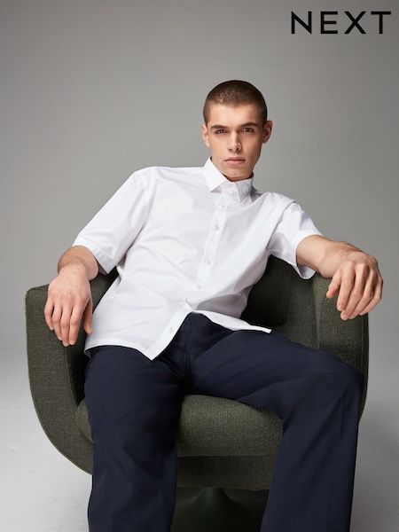 Белый - EDIT Boxy Fit Short Sleeve Cotton Shirt (346228) | €13