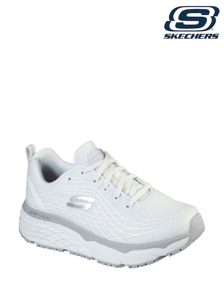 Skechers White Womens Elite Slip Resistant Arch Fit Trainers (346374) | €109