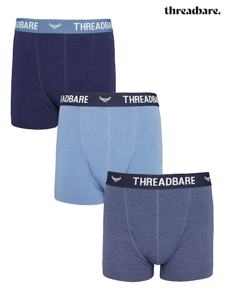 Albastru - Threadbare Dark Negru Hipster Boxer 3 Pack (346727) | 134 LEI