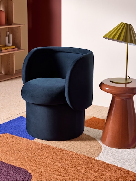 MADE.COM Dark Midnight Blue Velvet Eva Accent (346732) | €347