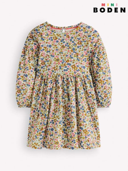 Blue - Boden Blouson Sleeve Twirly Dress