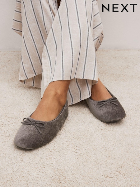 Charcoal Grey Ballerina Slippers (347633) | R$ 85
