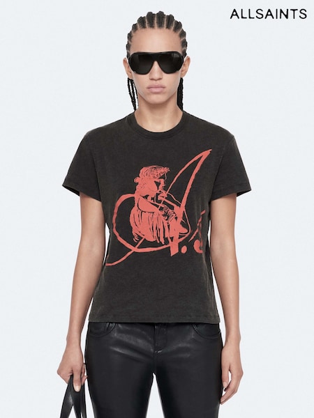 שחור - Allsaints Statue Addi T-shirt
