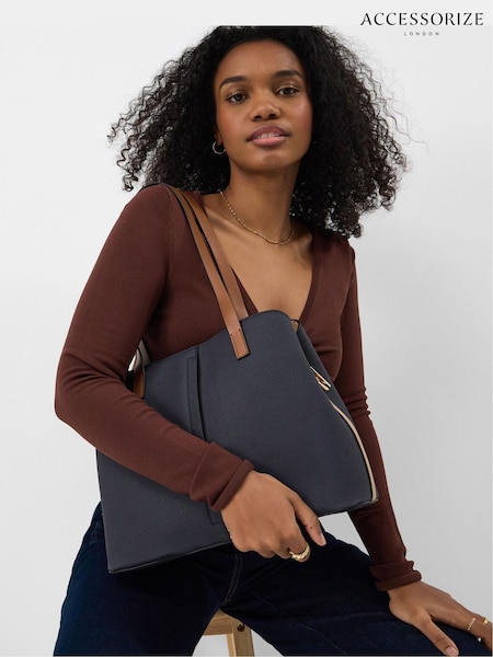 Blue - Accessorize Webbing Strap Shoulder Bag