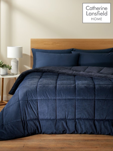 Catherine Lansfield Blue Cosy Cord EasyCare Coverless 6.5 Tog Duvet (348585) | €66