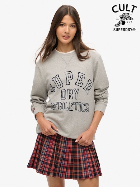 אדום כהה - חצאית מיני משובצת עם קפלים של Superdry בסגנון וינטג' (348672) | ‏226‏₪
