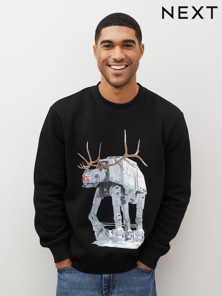 Black Star Wars AT-AT Christmas Sweatshirt (348888) | €16